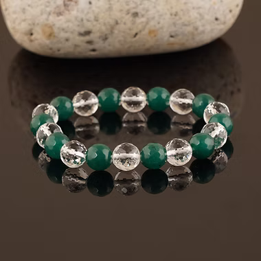 Clear Quartz green aventure mix Diamond Cut